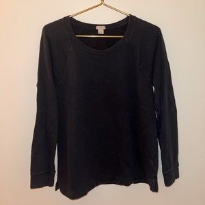 Small J. Crew Black sweatshirt shirt with grey elbow patches